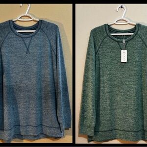 Blue and Green Long Sleeve Shirts